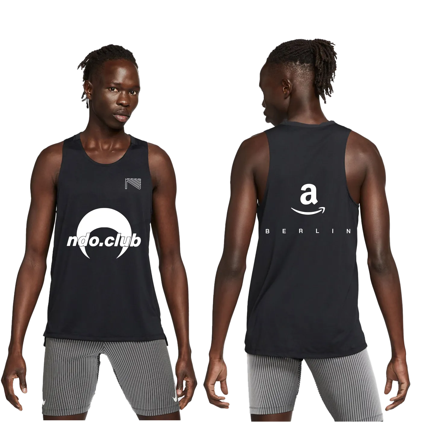 NDO Club × Amazon Berlin tank top. front and back